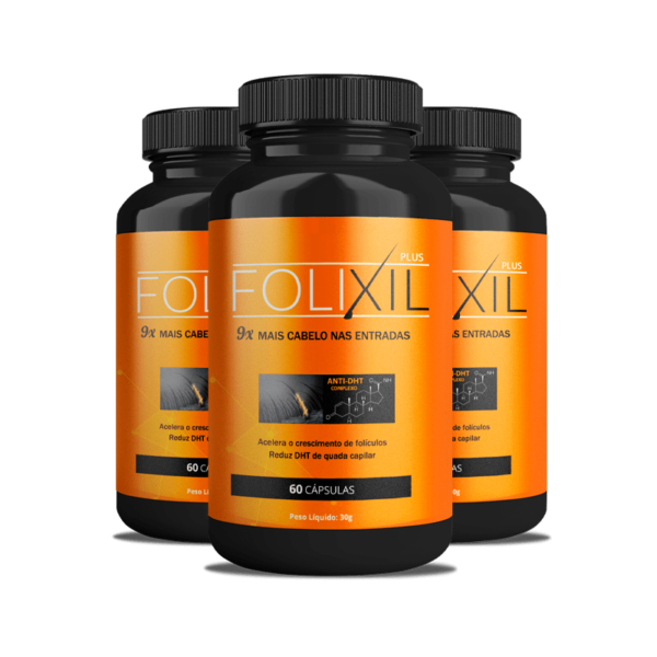 Kit 3 Unidades – Folixil Plus – Suplemento Capilar – Fórmula Exclusiva