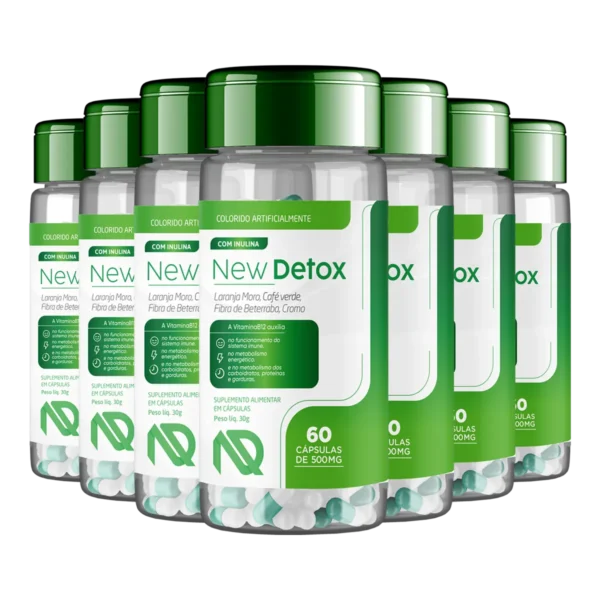 New Detox – Kit 7 Potes do Suplemento Natural para Desintoxicação