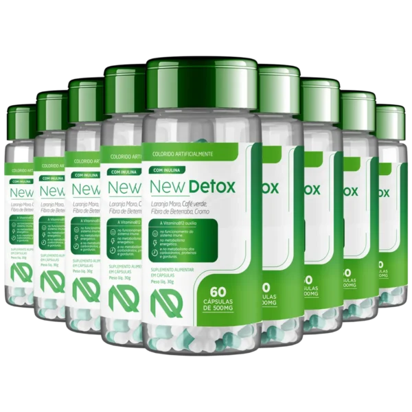 New Detox – Kit 9 Potes do Suplemento Natural para Desintoxicação