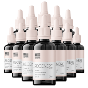 Kit 12 Regenere Drops – Suplemento Alimentar Natural com Vitamina K2, Ácido Hialurônico e Retinol em Gotas – 30ml