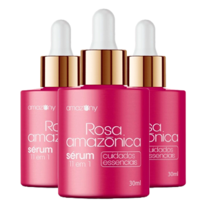 Rosa Amazônica Sérum – Combate Rugas, Manchas e Irritações na Pele – 3 Frascos