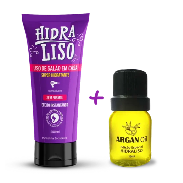 Hidraliso Progressiva Sem Formol – 1 Unidade + 1 Argan Oil